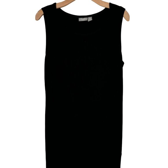 Chico's 2 travelers Women's Black Sleeveless Maxi Dress travel knit Size large - Picture 7 of 11
